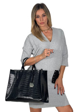 Borsa Donna Noah in Pelle stampa Cocco