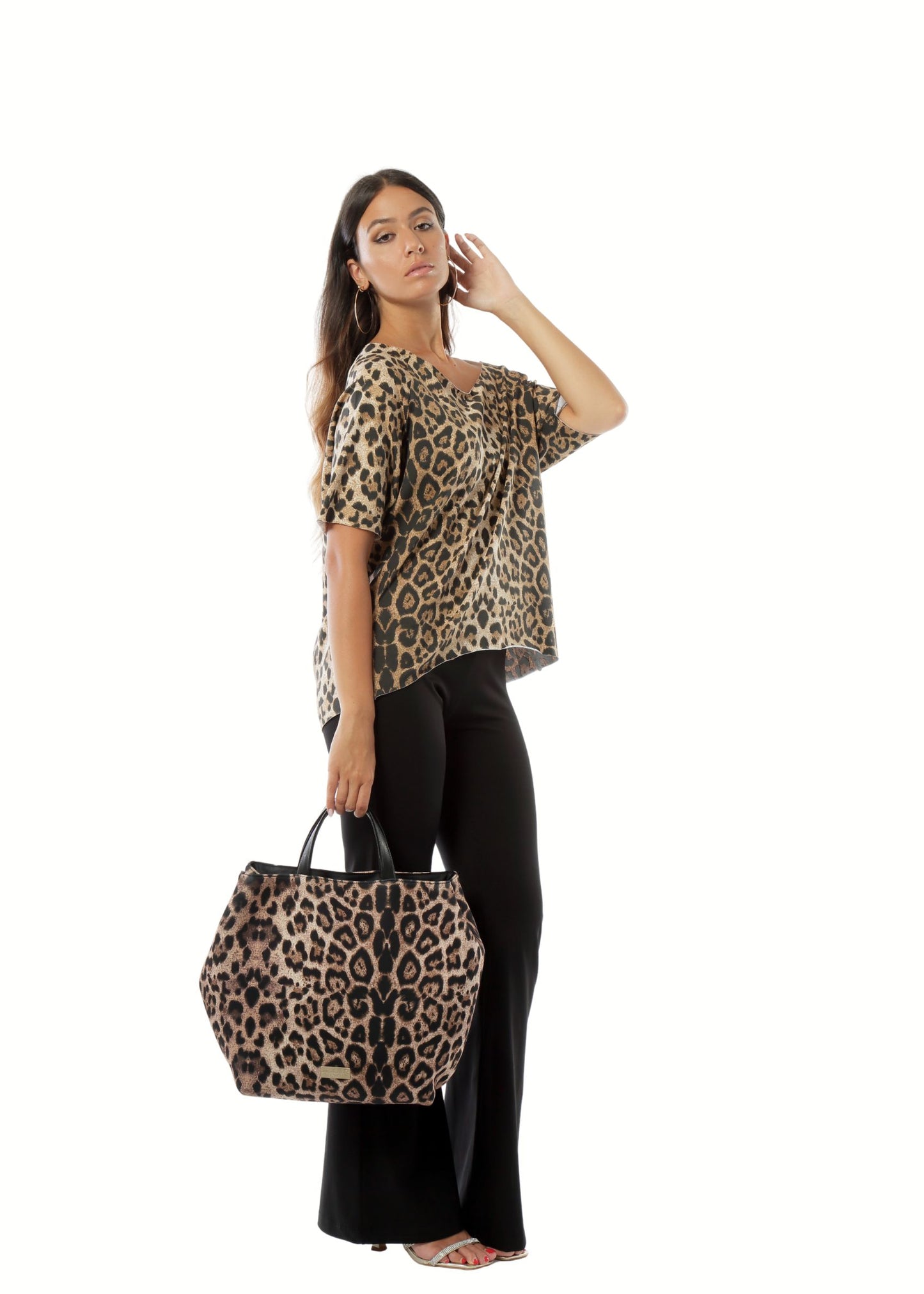 Completo Donna 3 Pezzi – Maglia "Jilly", Panta Zampa & Borsa "Lolly" Animalier