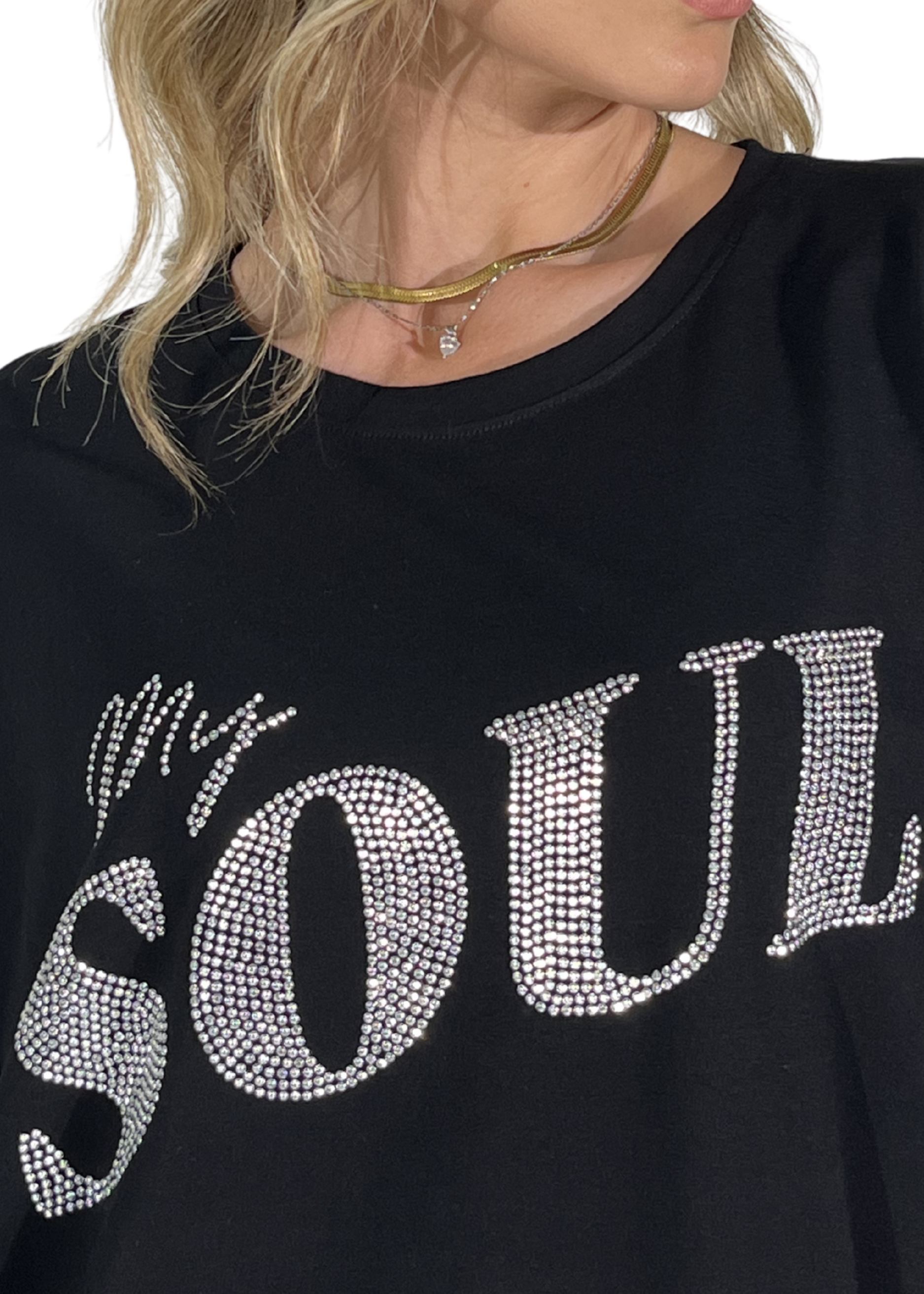 Maglia Gioia  Over Donna “My Soul” con Strass