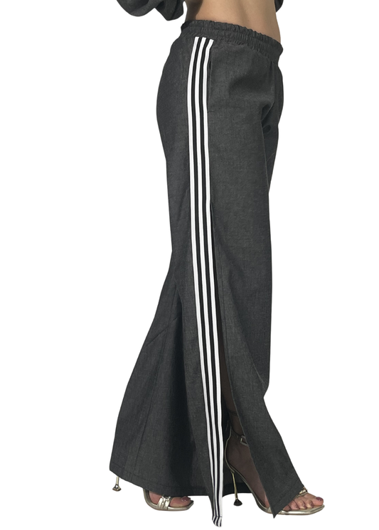 Pantalone Emiliana in Denim Nero Leggero