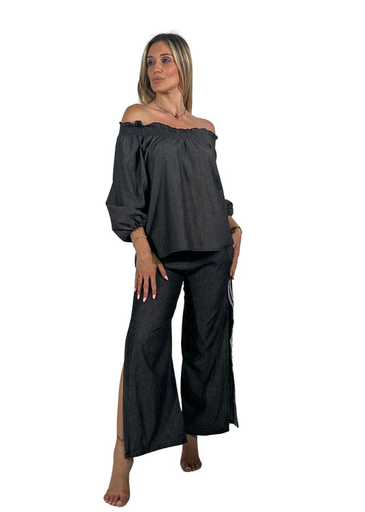 Completo Donna 2 Pezzi – Blusa "Emily", Pantalone "Victoria"