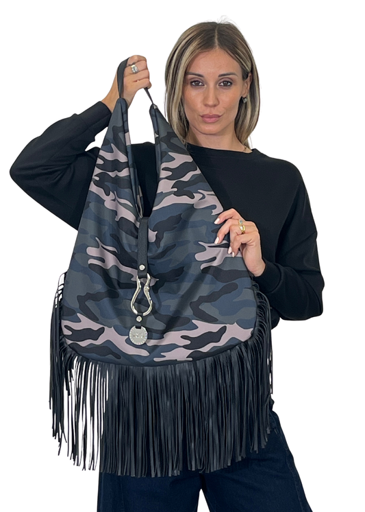 Bolso saco Lory de mujer con flecos