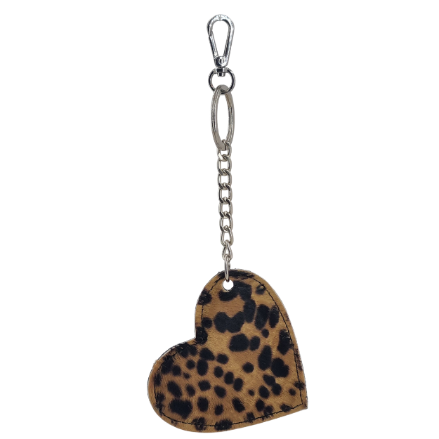 Portachiavi Heart – Vera Pelle Cavallino Maculato