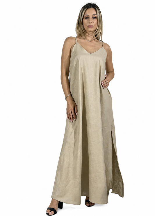 Abito Lungo Moira Beige