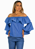 Blusa Donna Miriana Azzurro